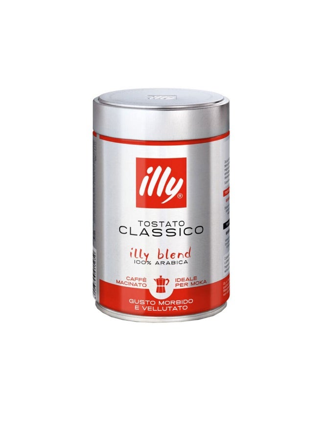 illy - Ground Coffee - Tostato Classico Espresso for moka pot - 250g