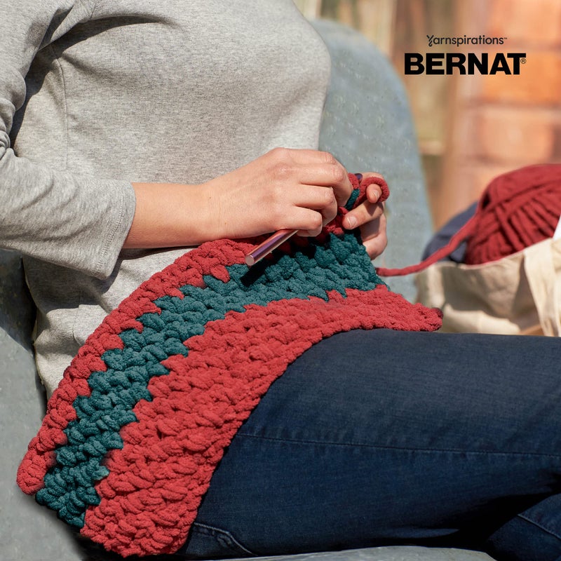 Bernat Blanket Ombre Eggplant Ombre Yarn - 2 Pack of 300g/10.5oz - Polyester - 6 Super Bulky - 220 Yards - Knitting/Crochet - Image 4