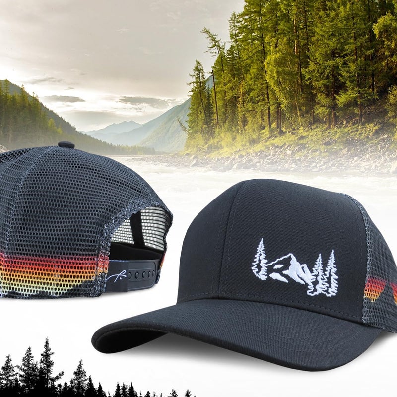 Grace Folly Trucker Hat for Men or Women- Many Cool Designs (Mountain- Mesh Print) - Image 2