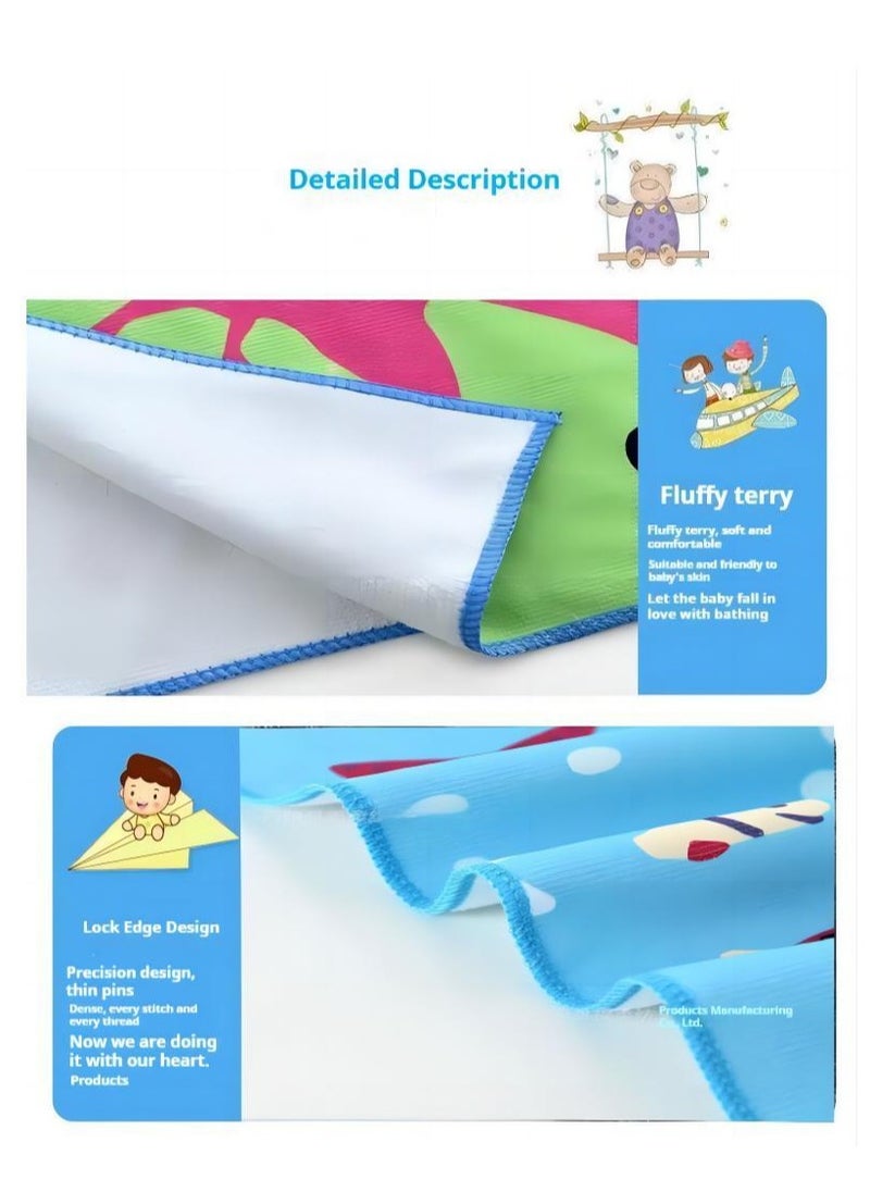 Y&D Baby Hooded Towel with Unique Animal Design Ultra Soft Thick Cotton Bath Towel for Newborn Highly Absorbent Bathrobe Blanket Toddlers Shower Gifts for Newborns or Adolescents  - Image 3