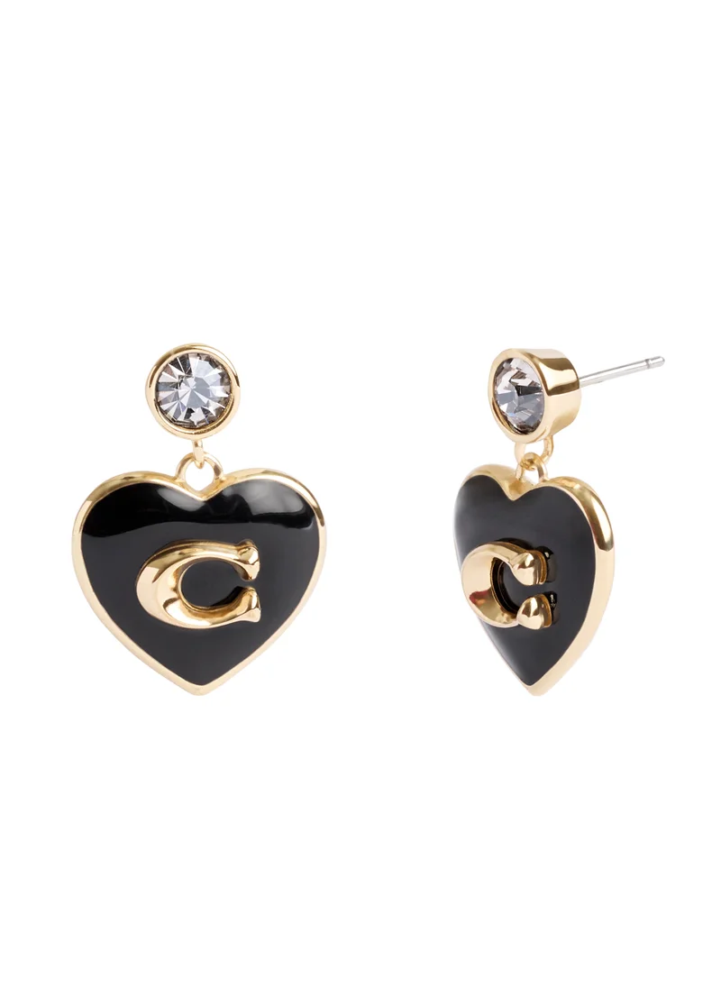 كوتش Signature Heart Drop Boxed Earrings