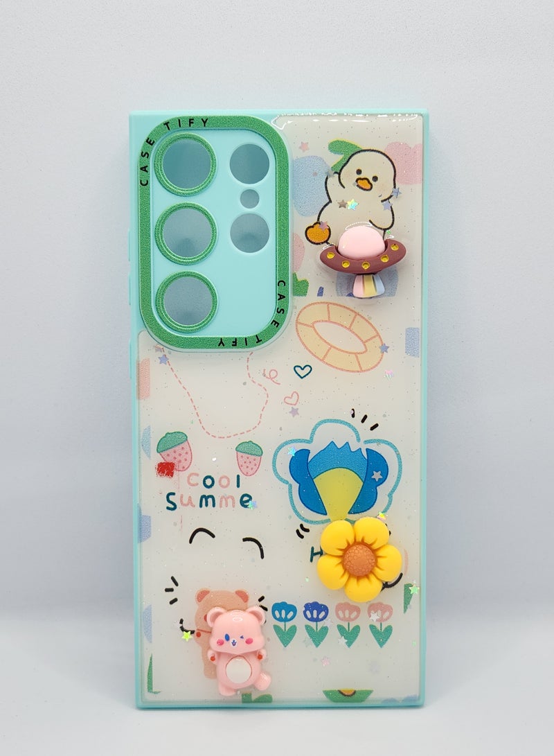 Acnor Samsung Galaxy S24 Ultra Case – Cute 3D Cartoon Design , Soft Protective Cover with Camera Lens Protection” - Image 1