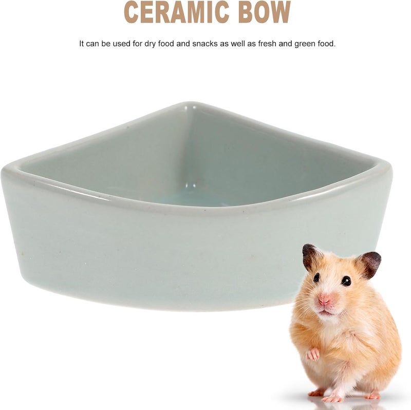 BESTonZON Ceramic Hamster Feeding Basin and Drinking Bowl, Stable -Spill Small Pet Water Dish for Hedgehogs, Sugar Gliders, Blue - Image 5