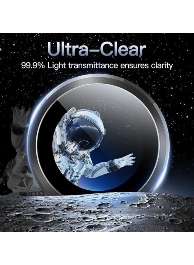 Samsung Galaxy S24 Ultra 5G Camera Lens Protector, HD 9H Tempered Glass Camera Screen Protector, Metal Ring Lens Cover for Samsung S24 Ultra, 1 Set - Titanium Gray  - Image 3