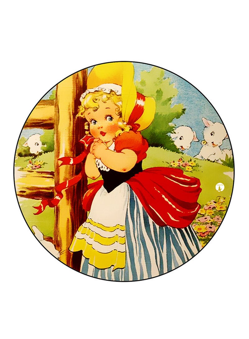 Girl Printed Mouse Pad  Multicolour
