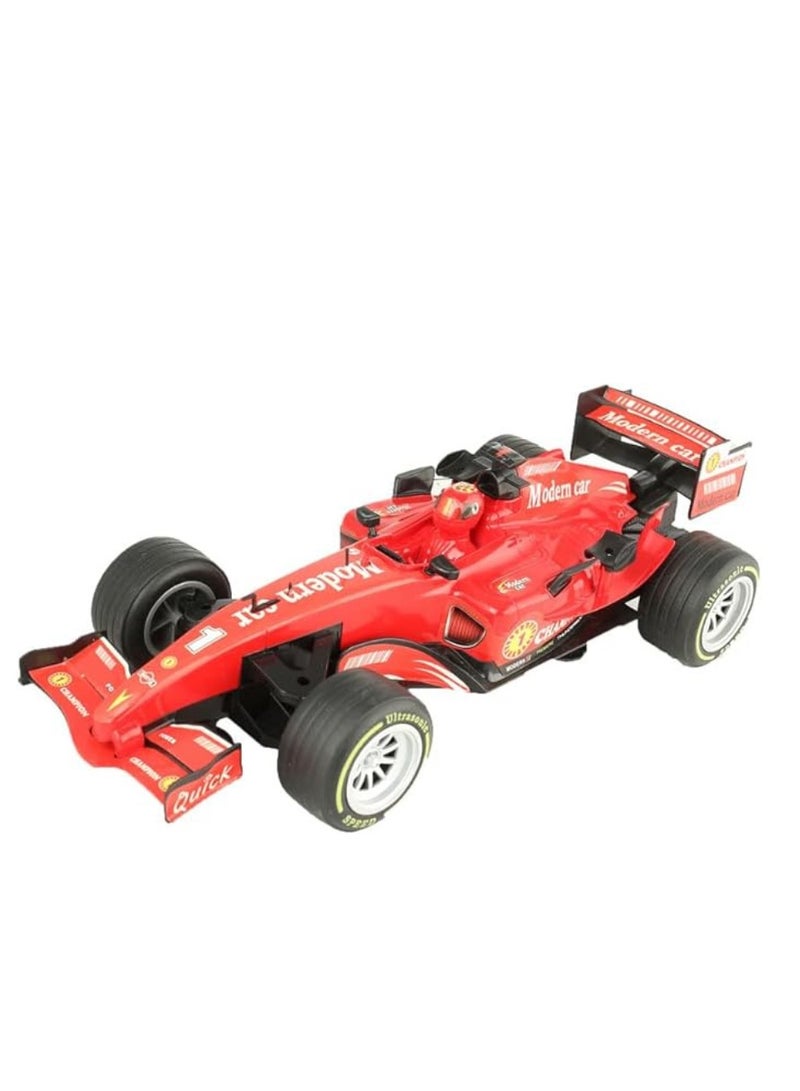 Formula One toy car model with remote control and charger for children - red, model - Image 1