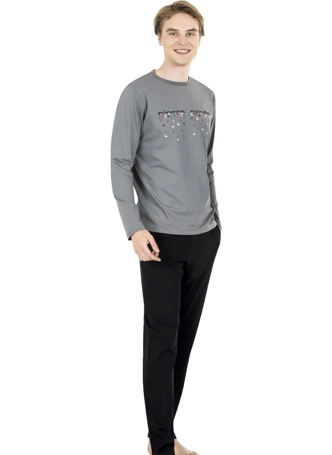بيير كاردان 100% Cotton Men's Pajama Set, Seasonal Pajamas, Long Sleeve Pajamas