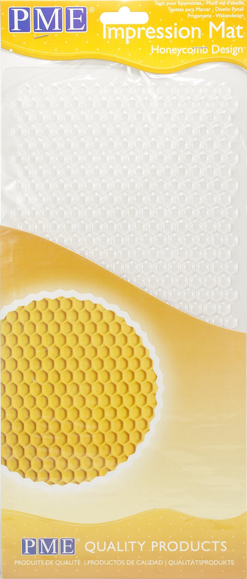 PME Impression Mat Honeycomb Design, Yellow - Image 1