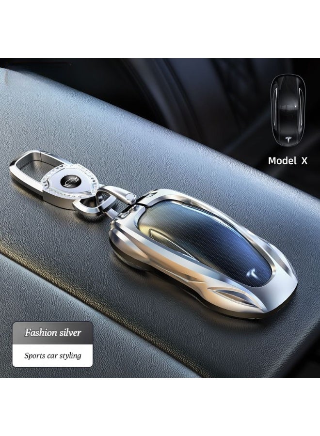 Tesla Suitable for Tesla card keys, model 3_Y_S_X updated version car metal protective cover, high-end car key protective cover - Image 1