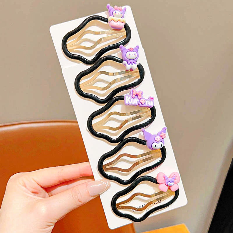 Generic Colorful Kids Cloud Hair Clips 4# letter card black [set of 5]]