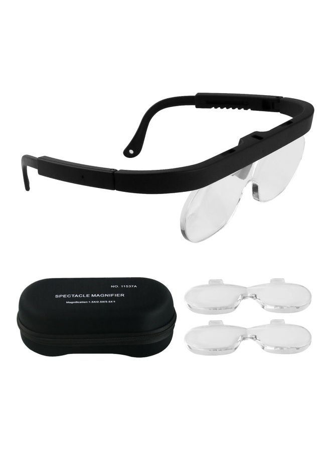 NIBEMINENT Head-Mounted Magnifier With LED Light Black/White - Image 1