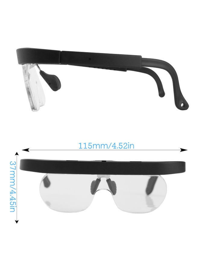 NIBEMINENT Head-Mounted Magnifier With LED Light Black/White - Image 2