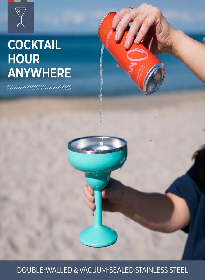 ORCA Rita | Temperature Insulated, Stainless Steel Margarita Glass, Lidded Tumbler for Cocktails, Wine & Cold Drinks - Turquoise - Image 2