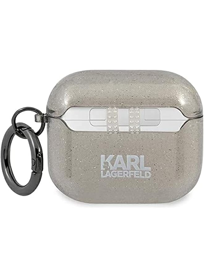 Karl Lagerfeld Tpu Choupette Glitter Case For Airpods 3 Black