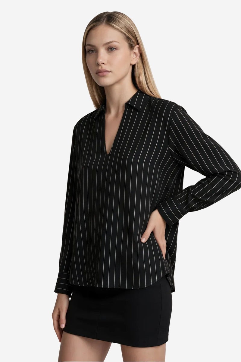 Jennyfer Women's Striped V-Neck Blouse - Image 4