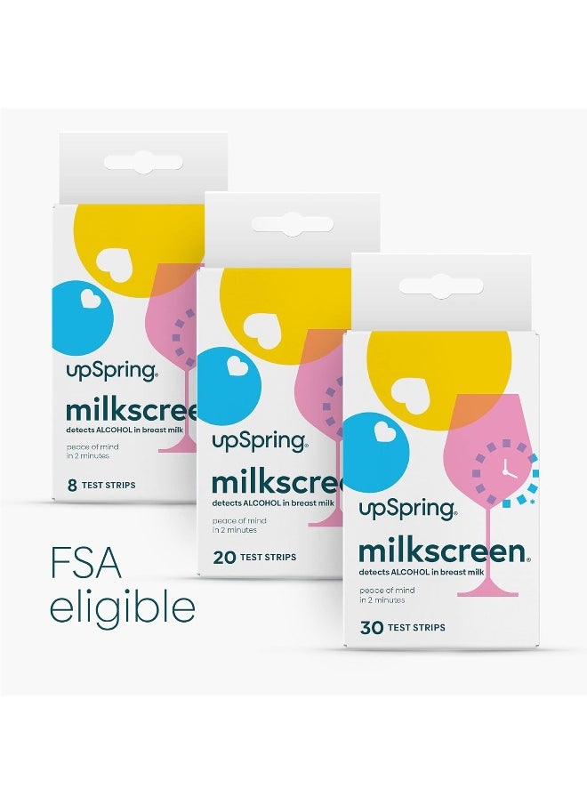 UpSpring - Milkscreen Test Strips To Detect Alcohol In Milk With Accurate Results In 2 Minutes, 8 Test Strips - Image 1