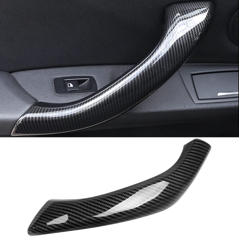 Jaronx Compatible with BMW X1X2 Door Handle Cover Left Side Carbon Fiber Pattern Doors Handle Outer Covers Replacement Compatible with BMW X1 F48 20162019 X2 F39 20182019