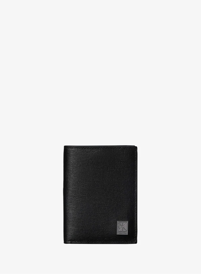 Calvin Klein Leather RFID Emblem Logo Billfold Wallet