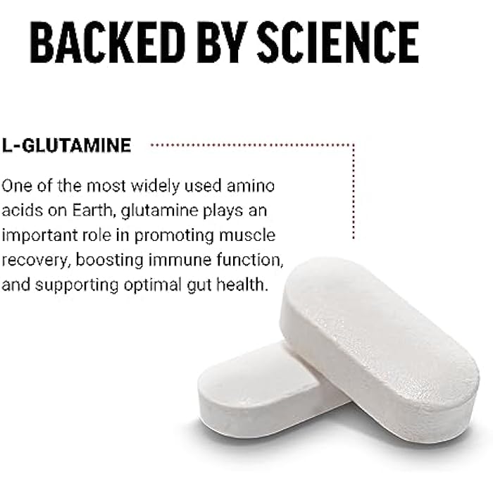 Force Factor L-Glutamine 1000mg Tablets, Glutamine for Muscle Recovery, Healthy Muscle Function, and Immunity, Vegan, Non-GMO, 100 Tablets - Image 3