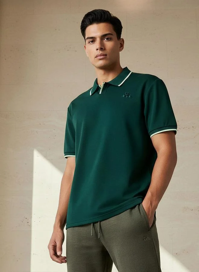 Kappa Kappa Men Pique Detail Polo T-shirt
