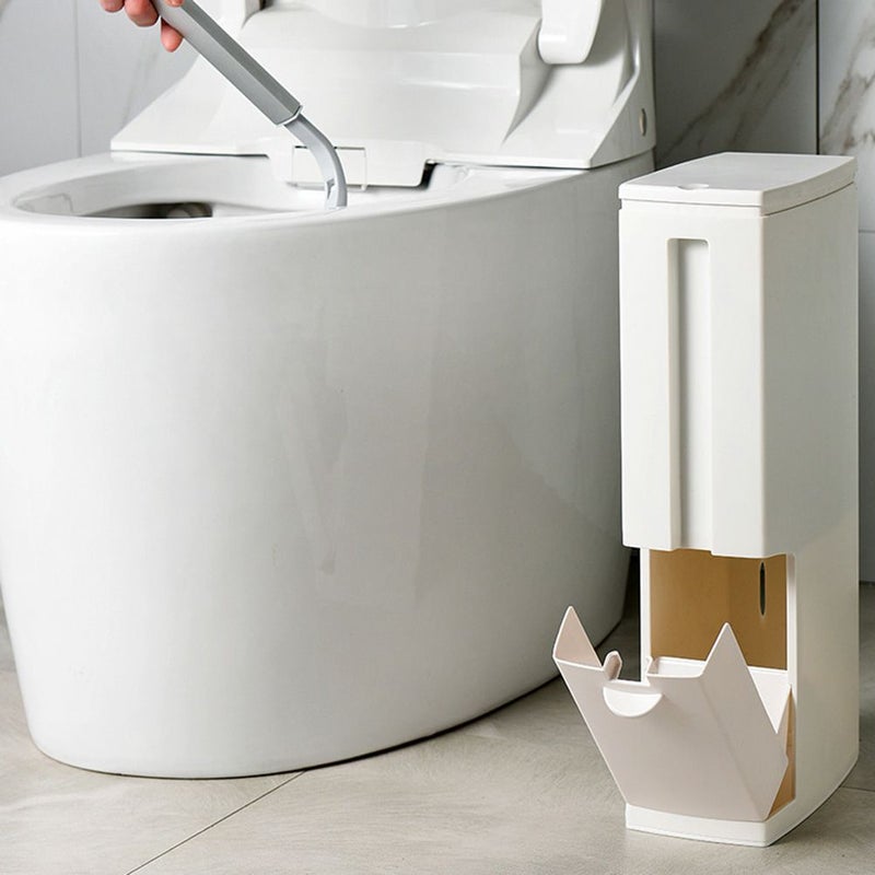 Built-in Trash Can with Toilet Brush Holder - Image 3