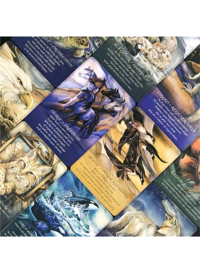 NIBEMINENT The Animal Spirit Divination Card Deck - A set of 52 Tarot card divination cards. Divination card set. Card game set. Family use cards. Solo game cards. Party use cards. Tabletop game cards. - Image 2