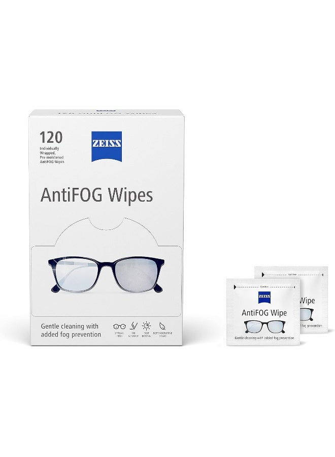 ZEISS AntiFOG Wipes, 120 Count - Image 1