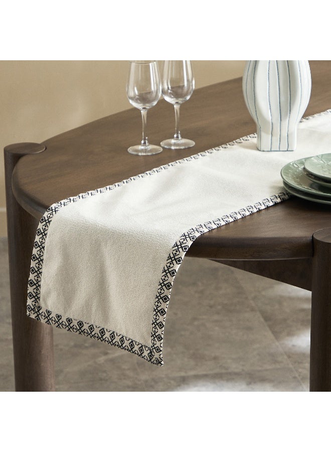 Home Box NoirClay Printed Flange Table Runner - 33x120 cm  - Image 1