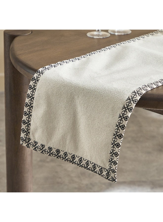 Home Box NoirClay Printed Flange Table Runner - 33x120 cm  - Image 2