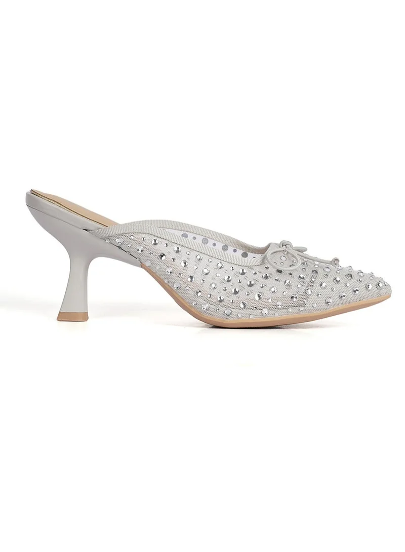 Ladies Festive Mules on mesh