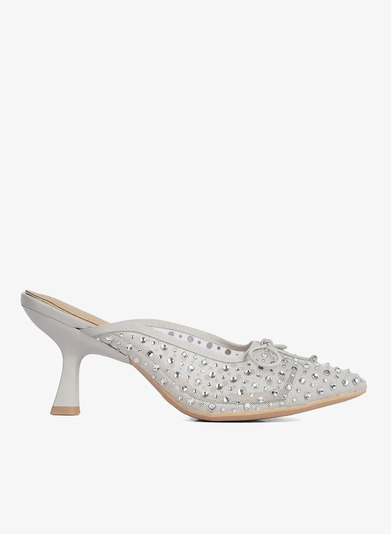 Cuple Ladies Festive Mules on mesh