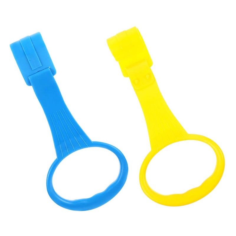 2PCS Elastic Pull Up Rings Crib Toy Hanging Handles Playpen Accessories Bed Rings - Image 2