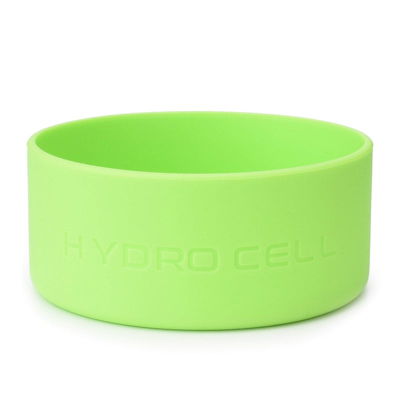 HYDRO CELL حذاء سيليكون واقي هيدرو سيل لزجاجات المياه المصنوعة من الفولاذ المقاوم للصدأ بسعة 40 أونصة، 32 أونصة، 24 أونصة، 18 أونصة، غلاف مضاد للانزلاق (نيون 24/14 أونصة) - Image 1