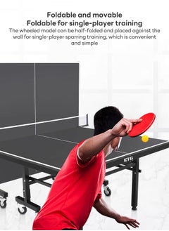 ETG Foldable Indoor Grid Table Tennis Table, Removable Table Tennis Table 274*152.5*76CM  - Image 3