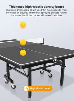 ETG Foldable Indoor Grid Table Tennis Table, Removable Table Tennis Table 274*152.5*76CM  - Image 4