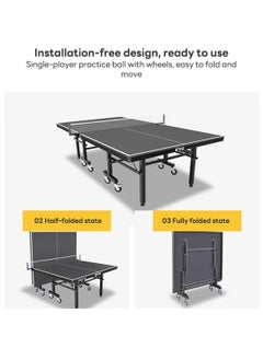 ETG Foldable Indoor Grid Table Tennis Table, Removable Table Tennis Table 274*152.5*76CM  - Image 5