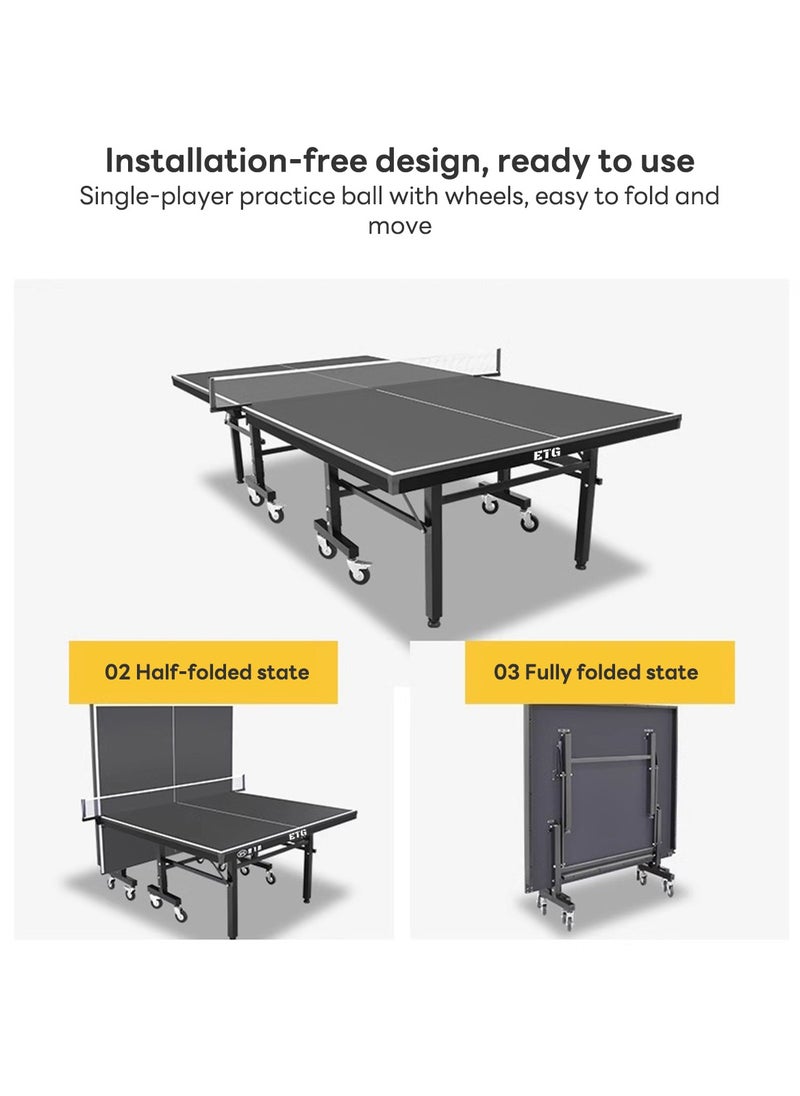 ETG Foldable Indoor Grid Table Tennis Table, Removable Table Tennis Table 274*152.5*76CM  - Image 5
