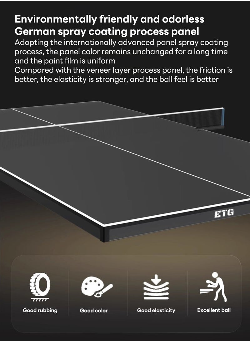 ETG - Foldable Indoor Grid Table Tennis Table, Removable Table Tennis Table 274*152.5*76CM - Image 1
