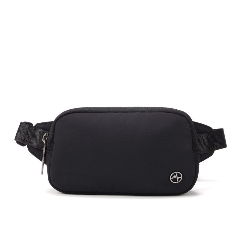 Pander Mini Belt Bag â€“ Ultra Compact, Fits 6.7â€ Phone, Lipstick, Earbuds, Essentials, Small Crossbody Waist Purse, Black Onyx - Image 1