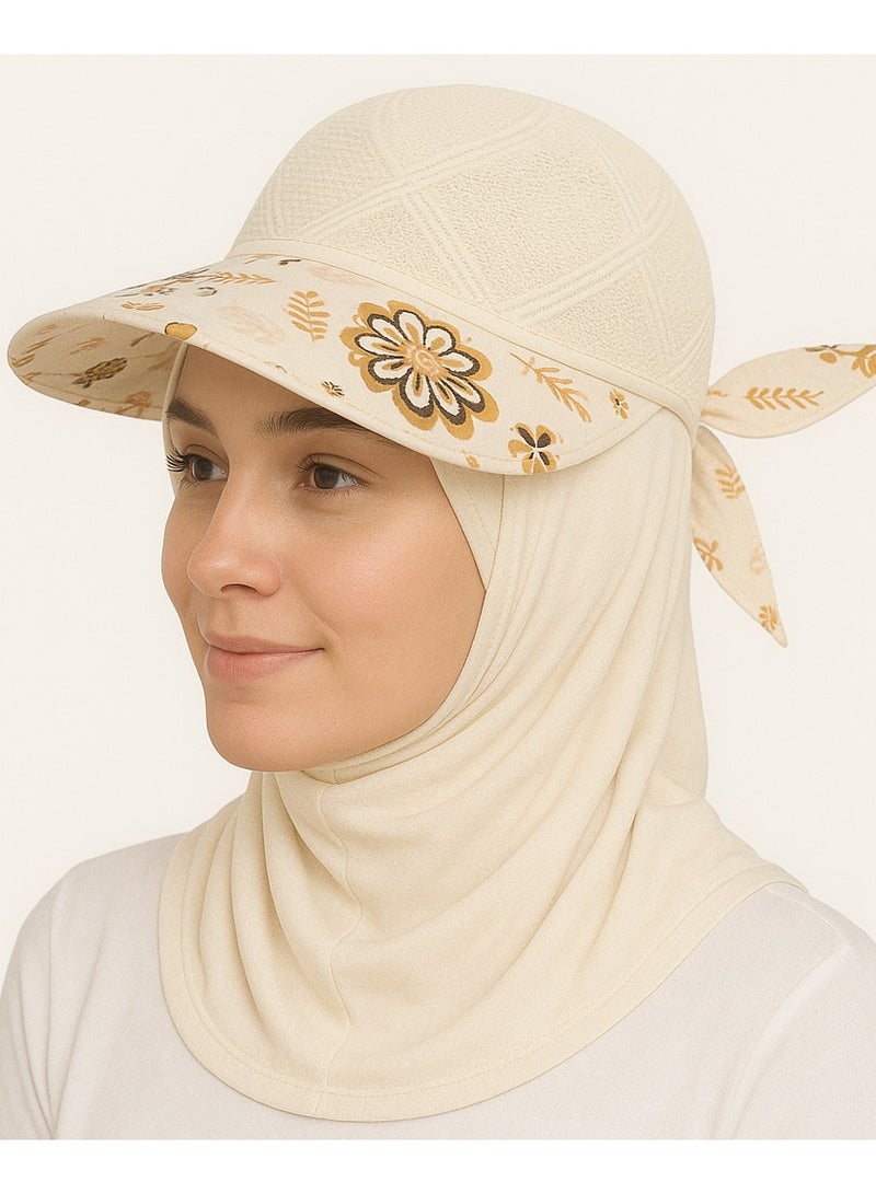 Women sun girly long front beach hat  - Image 2