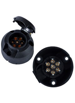 Y&D 12V Trailer Plug and Socket kit Adapter,7 Pin Electrics Towing Connector Waterproof Male Female for Truck Caravan RV Boat  - Image 5