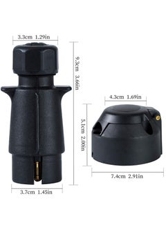 Y&D 12V Trailer Plug and Socket kit Adapter,7 Pin Electrics Towing Connector Waterproof Male Female for Truck Caravan RV Boat  - Image 4