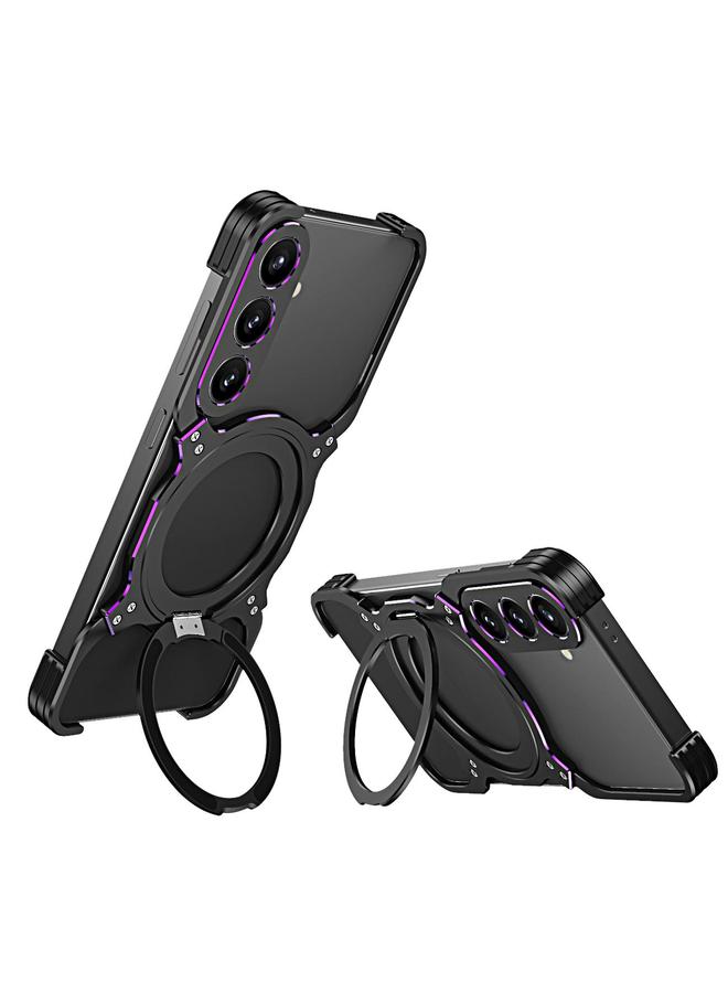 S-TOP Case For Samsung Galaxy S25 5G Mechanical Arm Borderless MagSafe Holder Metal Phone Case - Image 1
