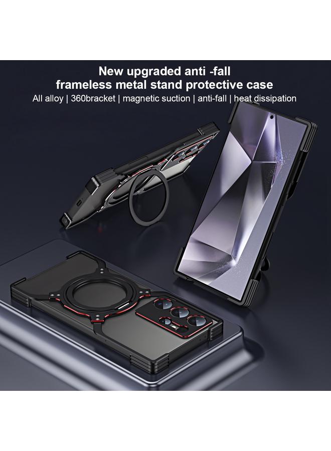 S-TOP Case For Samsung Galaxy S25 5G Mechanical Arm Borderless MagSafe Holder Metal Phone Case - Image 5