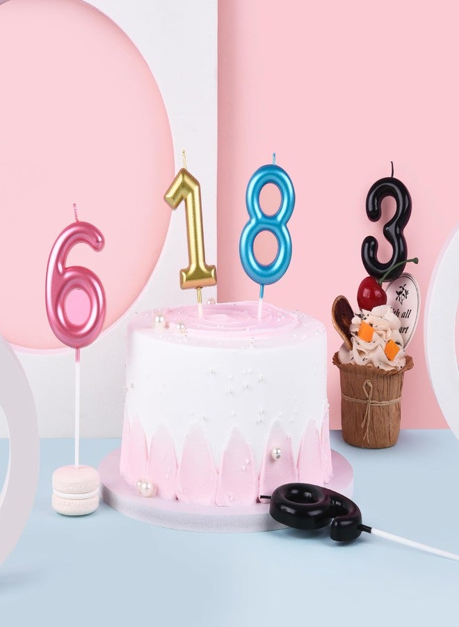 PHD CAKE 2.76 inch Classical Pink 4 Number Birthday Candles, Pink Number Candles, Cake Number Candles, Party Celebration - Image 3