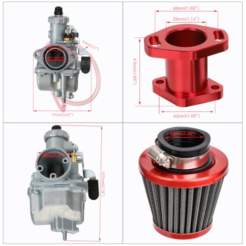 FVRITO كربوراتور FVRITO VM22 26 مم للأداء لسيارة Predator 212cc 196cc Coleman CT200U BT200X دراجة نارية كارت KT196 محرك GX160 GX200 6.5hp - Image 5