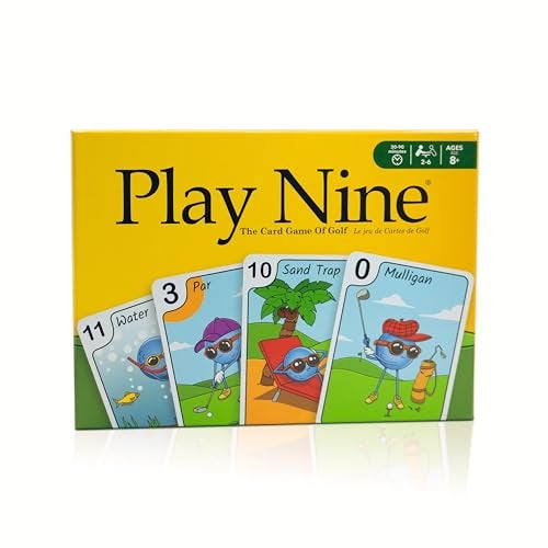 Play Nine The Card Game of Golf Ages 8 and Up Couples Date Night Gift Game Night Favorite 15 Min Gameplay Family Friendly Card Game for Kids Teens Adults Great Golf Gift - Image 1