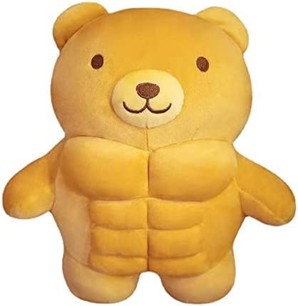 EXIGENT Kawaii Muscle Abs Teddy Bear Buff 30CM Plush Cuddly Stuffed Animal Toy Figure (Bear_30CM) - Image 1