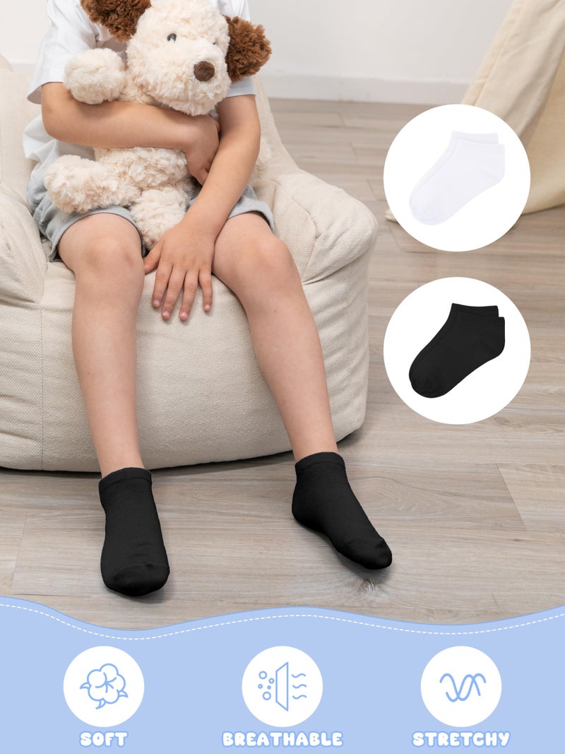 Cooraby 15 Pack Kids' Half Cushion Low Cut Athletic Ankle Socks Boys Girls Ankle Socks - Image 5