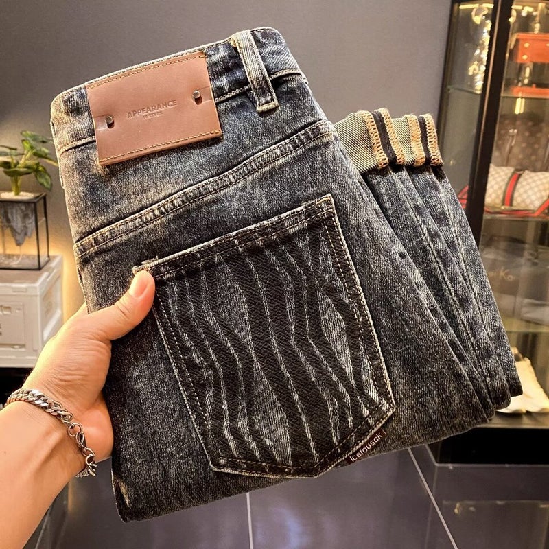 Unisex Classic Denim Jeans Loose Fit Daily Outdoor Wear - Image 3